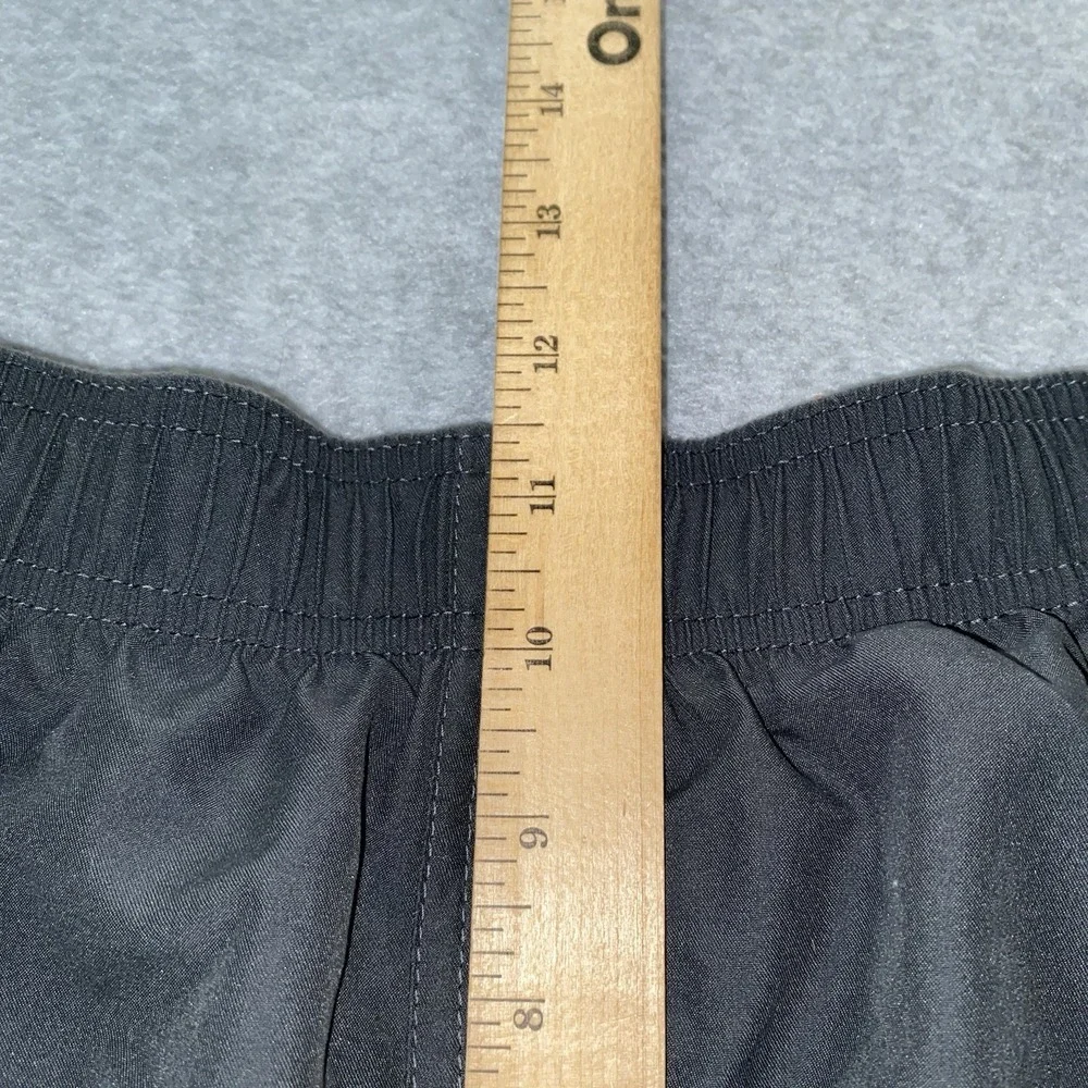 Nike Mens Swim Shorts L Black Cargo Trunks Board Bottom Surf Pool Mesh Spell Out